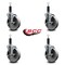 Service Caster 5'' Semi Steel Swivel 1'' Expanding Stem Caster Set with Brake, 4PK SCC-EX20S514-SSS-TLB-1-4 - alternate 2